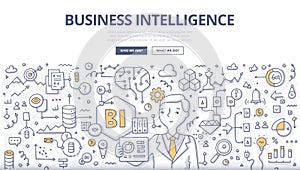 Business Intelligence Doodle Banner