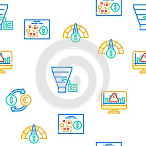Business Intelligence Technology Icons Set Vector