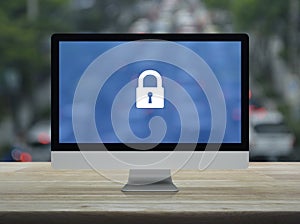 Business internet security and safety online concept