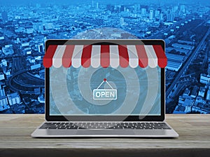 Business internet shop online concept
