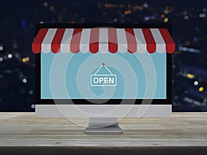 Business internet shop online concept