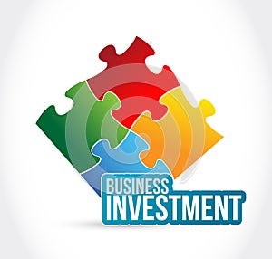 Business investment color puzzle piece