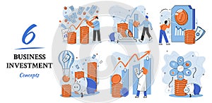 Business investment metaphor. Investment capital profit and income multiplying. Buying shares and funds, modern economy