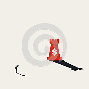 Business investment strategy vector concept. Symbol of financial consulting, profit making. Minimal illustration.