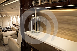 Business jet aircraft cabin interior