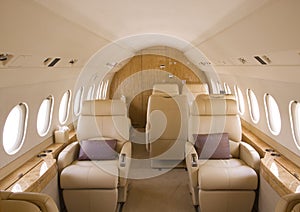 Business jet interior