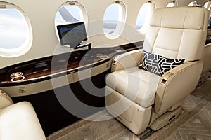 Business jet interior seat