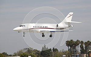 Business jet landing photo