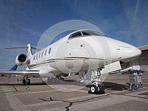 Business jet ready for charter