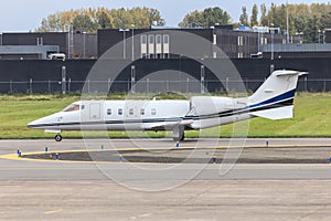 Business jet taxiing photo