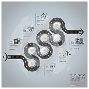 Business Journey With Global Airline Infographic Diagram