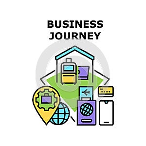 Business journey icon vector illustration