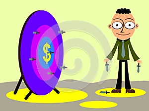 Business knife thrower