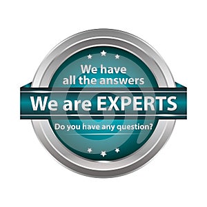 Business label - We are experts photo
