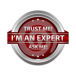 Business label - Trust me! I`m an expert. photo