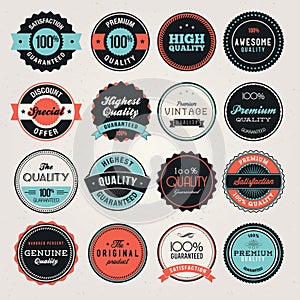 Business labels and badges