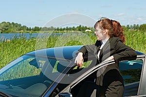 Business lady outdoor