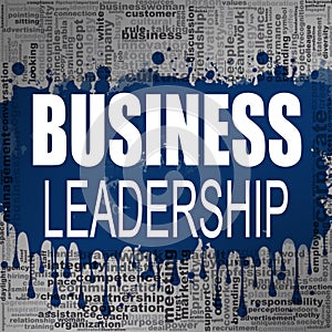 Business leadership word cloud