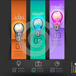 Business lightbulb concept steps thinking Idea
