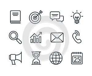 Business line icons