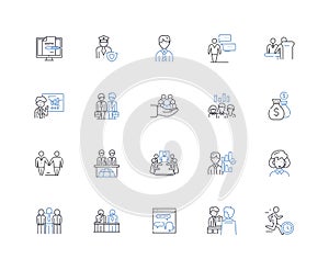 Business line icons collection. Entrepreneurship, Innovation, Strategy, Management, Marketing, Sales, Start-up vector