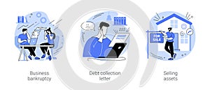 Business liquidation isolated cartoon vector illustrations se