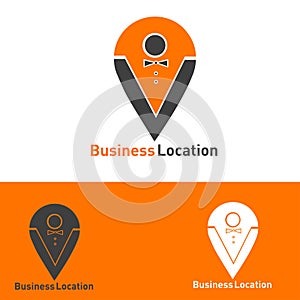 Business location  simple logo vector design