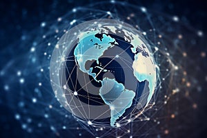 Business Logistics concept, Global business connection technology. Generative AI