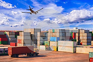Business Logistics concept, Logistics and transportation of Cont