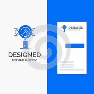Business Logo for Analysis, Search, information, research, Security. Vertical Blue Business / Visiting Card template