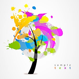 Business logo colorful tree web