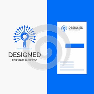 Business Logo for Data, information, informational, network, retrieval. Vertical Blue Business / Visiting Card template