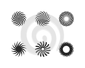 Business logo, vortex, spiral icon vector