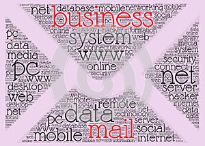 Business mail word cloud concept