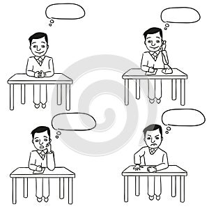 Business man activity set