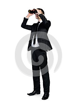 Business man with binoculars