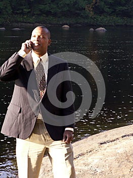 Business Man on Cell