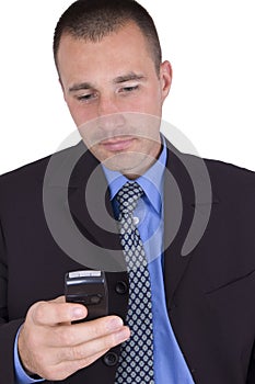 Business man with cellphone