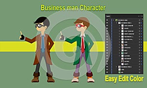 Business Man Character Vector