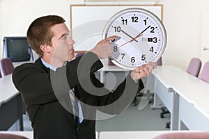 Business Man and Clock