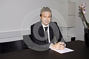 Business man with contract