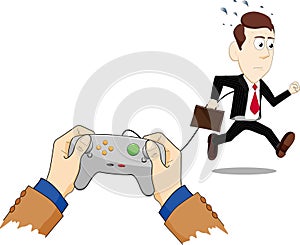 Business man controlled.