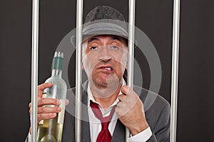 Business man drunk in jail