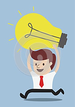 Business man get idea , eps10