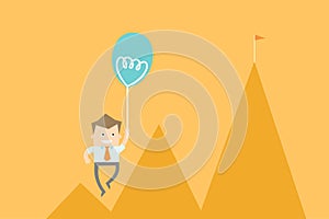 Business man get success idea
