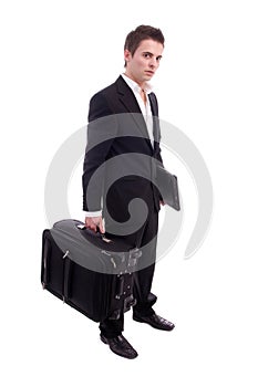 Business man going on vacactions