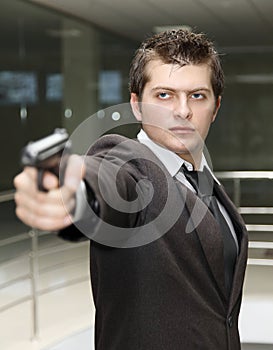 Business man with Gun