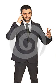 Business man having conversation by phone