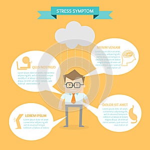 Business man on health stress symptom photo