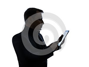 Business man holding digital tablet pc